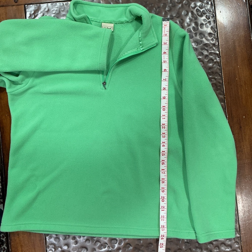 L.L. Bean Quarter Zip Fleece, Women's Medium, Green, Outdoors, EUC, 0CVP7 - Picture 10 of 10
